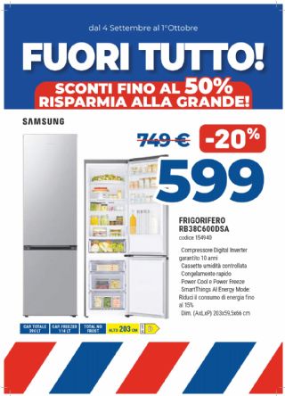 SAMSUNG RB38C600DSA FRIGORIFERO COMBINATO